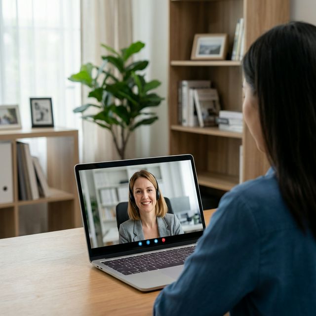 화상 면접 진행 화면